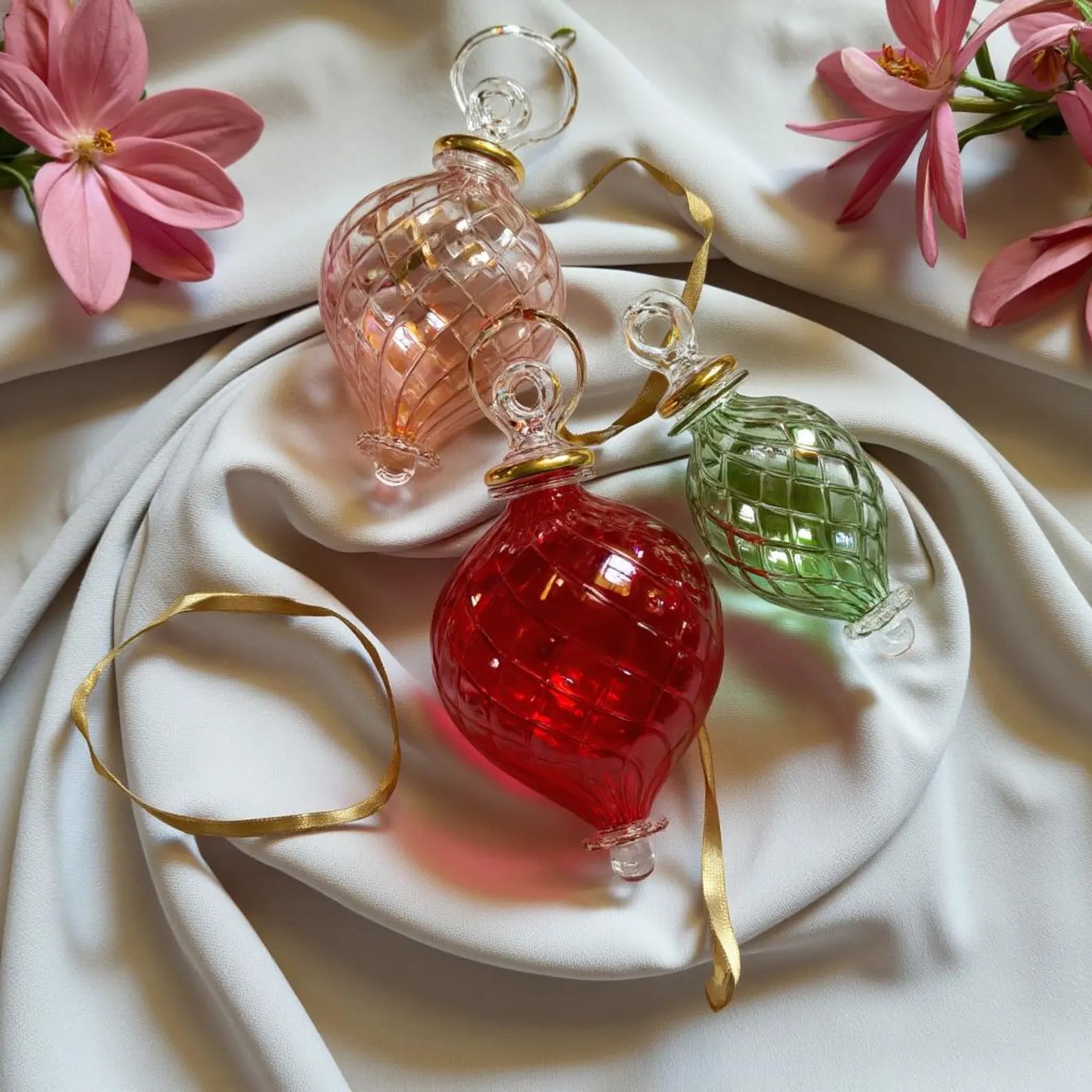 Blown glass Christmas ornament